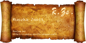 Ruszka Zsolt névjegykártya